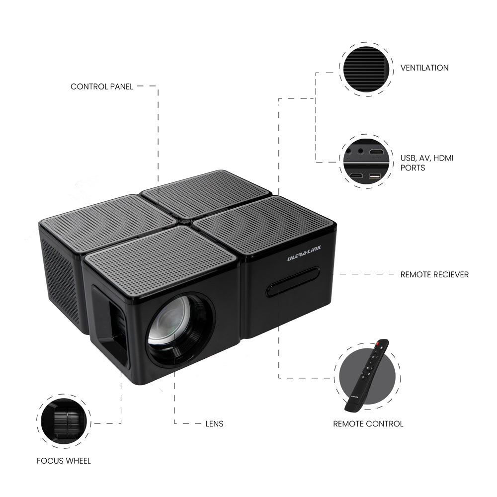 Ultra-Link PJ90 HD LED Projector - Image 3