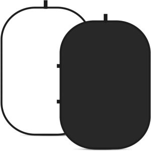 Neewer 150x200cm White & Black Folding Collapsible Backdrop