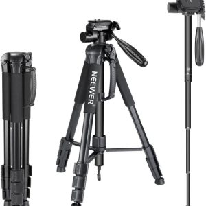 Neewer 70inch/177cm Portable Aluminium 2-in-1 Tripod and Monopod with Pan and Tilt Head
