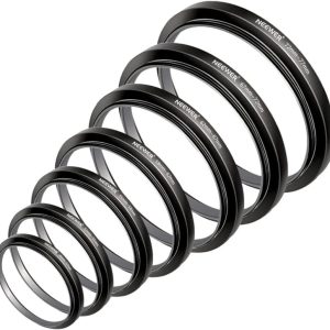 Neewer 8-Piece Anodized Aluminum Step-up Adapter Ring Set