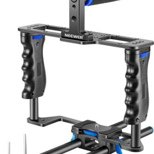 Neewer Aluminum Alloy Video Camera Film Cage & Rig with Top & Side Handles