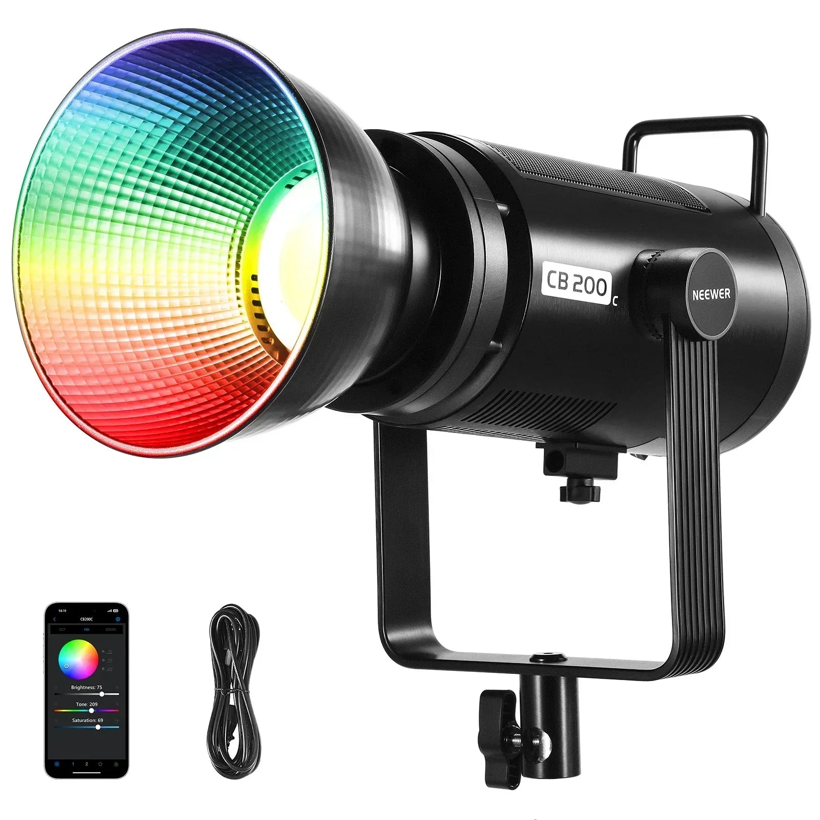 Neewer CB200C 200W RGB-WW COB LED Constant Light