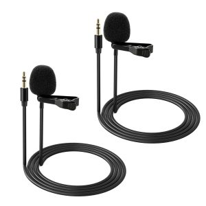 Neewer CM5 2-Pack Wired Lavalier Lapel Omnidirectional Condenser Microphone