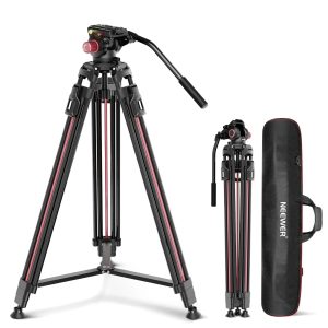 Neewer LL38 79inch /200cm One-Step Aluminium Video Tripod with Fluid Head