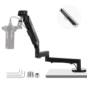 Neewer MS002 Low Profile Microphone Arm Desk Mount Pneumatic Spring with C-Clamp