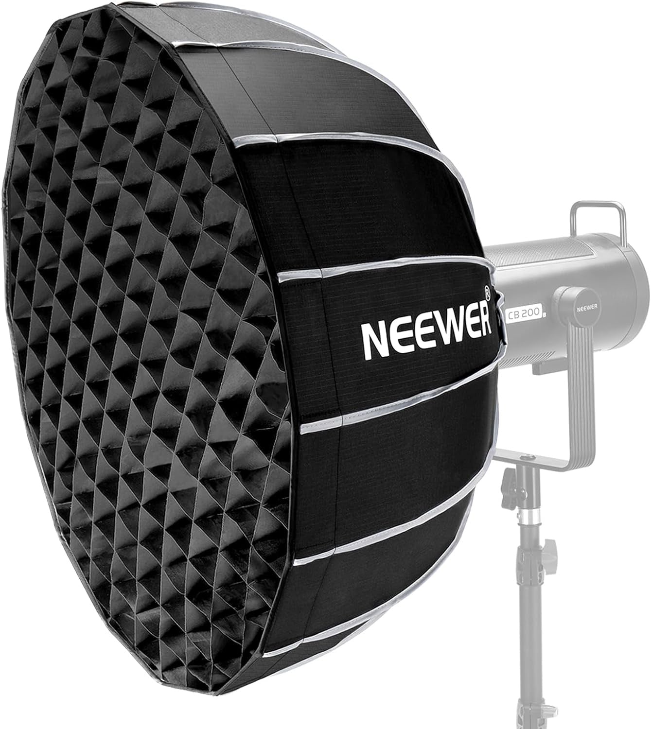 Neewer NS65U Parabolic Softbox 65cm Quick Release 16-Rib Bowens Mount with Grid