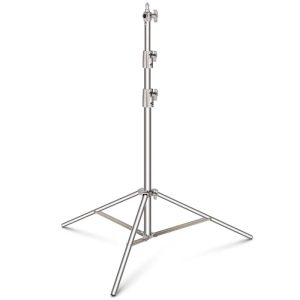 Neewer ST-260SS 260cm Heavy-Duty Silver Stainless Steel Spring-Cushioned Light Stand