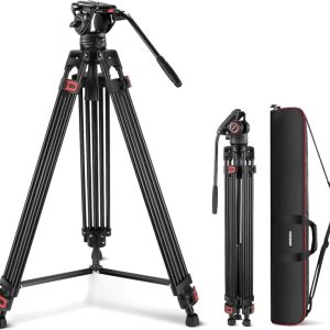 Neewer TP74 Pro 74inch/188cm Aluminium Video Tripod with Fluid Head