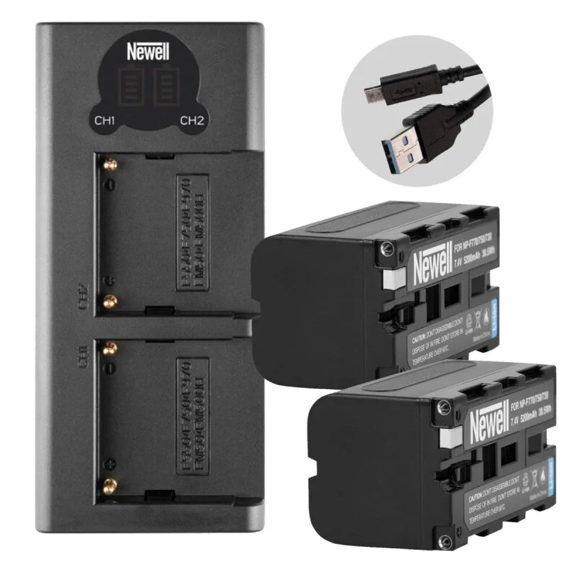 Newell NP-F770 Chabatt Xtra Power Set (2 x Batteries, 1 x Dual Charger)