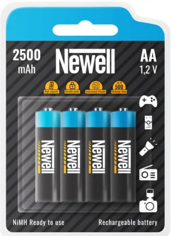 Newell Rechargeable NiMH AA Batteries 2500mAh (4-Pack)