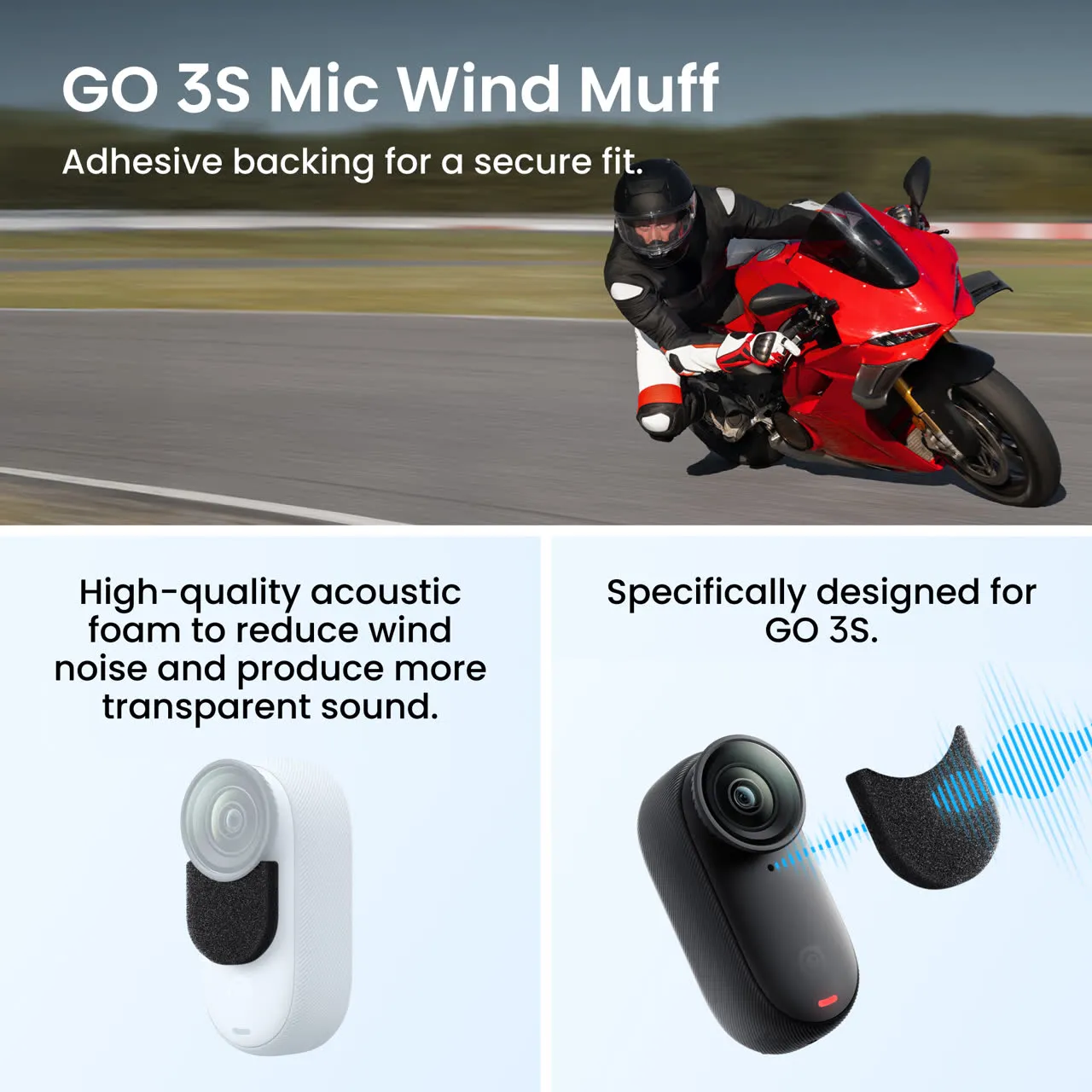 Insta360 - GO3S 128gb - Black - Includes Pov In - helmet Mount & Wind Muffs - Image 11