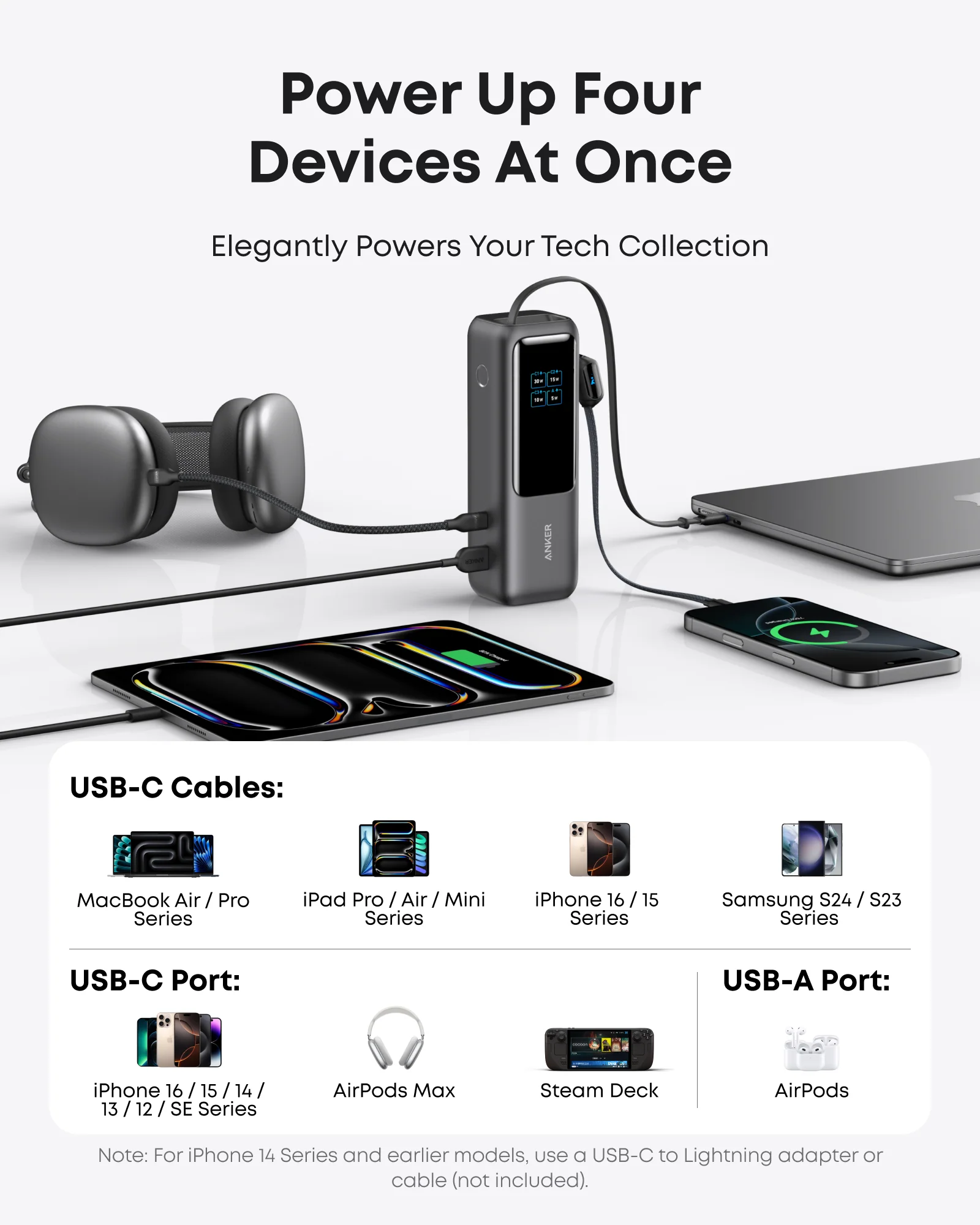 Anker Power Bank 165W USB-C (25,000mAh, Space Black) - Image 2