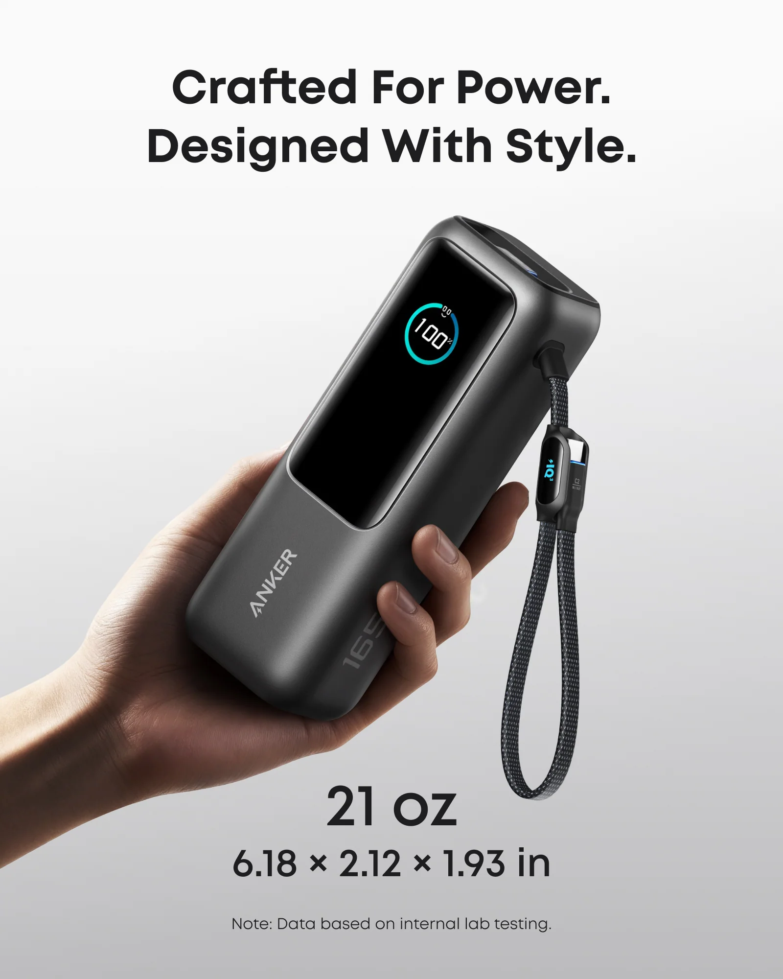 Anker Power Bank 165W USB-C (25,000mAh, Space Black) - Image 3