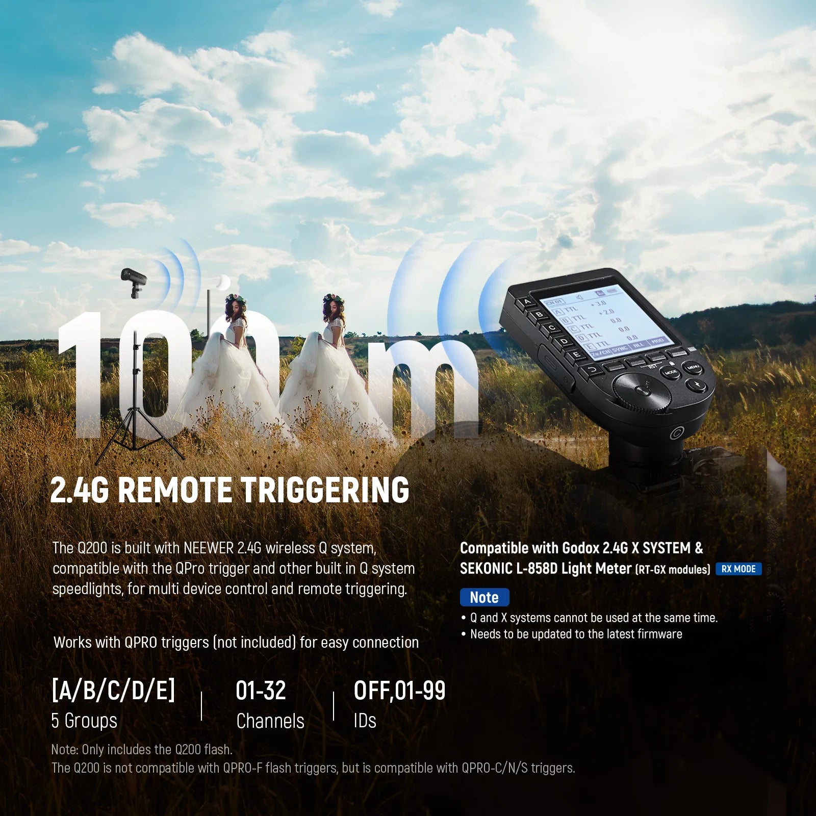 Neewer Q200 200Ws 2.4G TTL Outdoor Battery Flash - Image 5