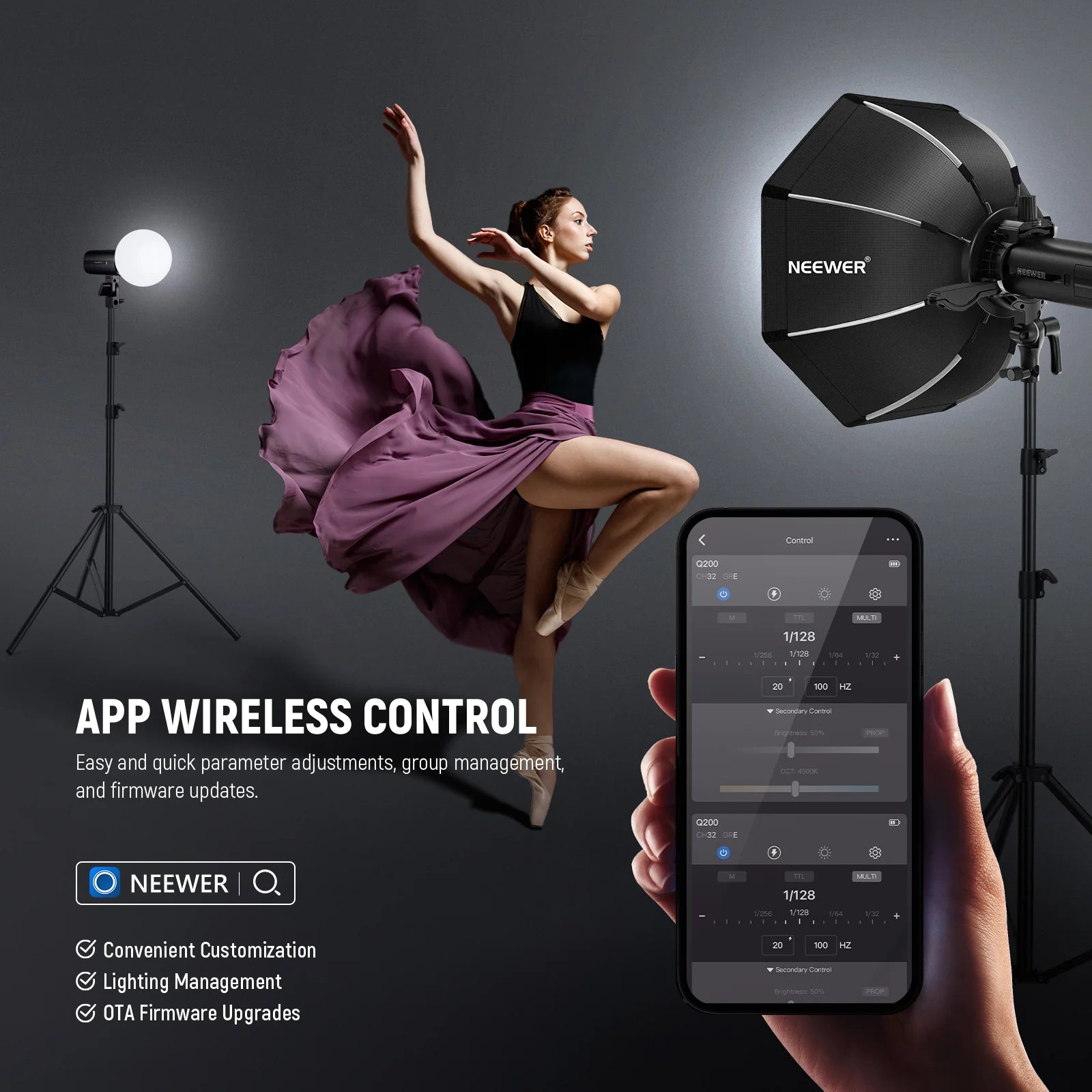 Neewer Q200 200Ws 2.4G TTL Outdoor Battery Flash - Image 6