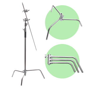 CS-340B 340cm Stainless Steel C-Stand with Boom Arm