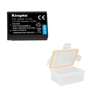 KingMa LP-E10 Camera Battery for Canon 1020mAh with Case