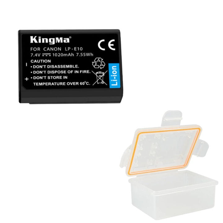 KingMa LP-E10 Camera Battery for Canon 1020mAh with Case