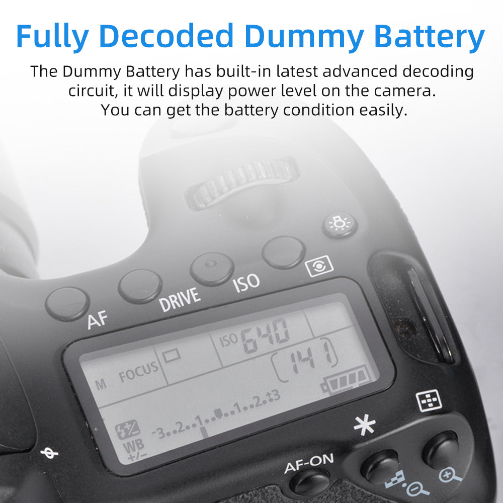 KingMa DR-LPE6 Canon LP-E6 Dummy Battery with AC Power Supply - Image 4