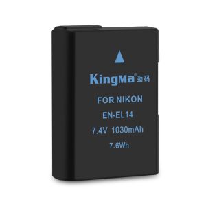 KingMa EN-EL14 Camera Battery for Nikon 1030mAh with Case