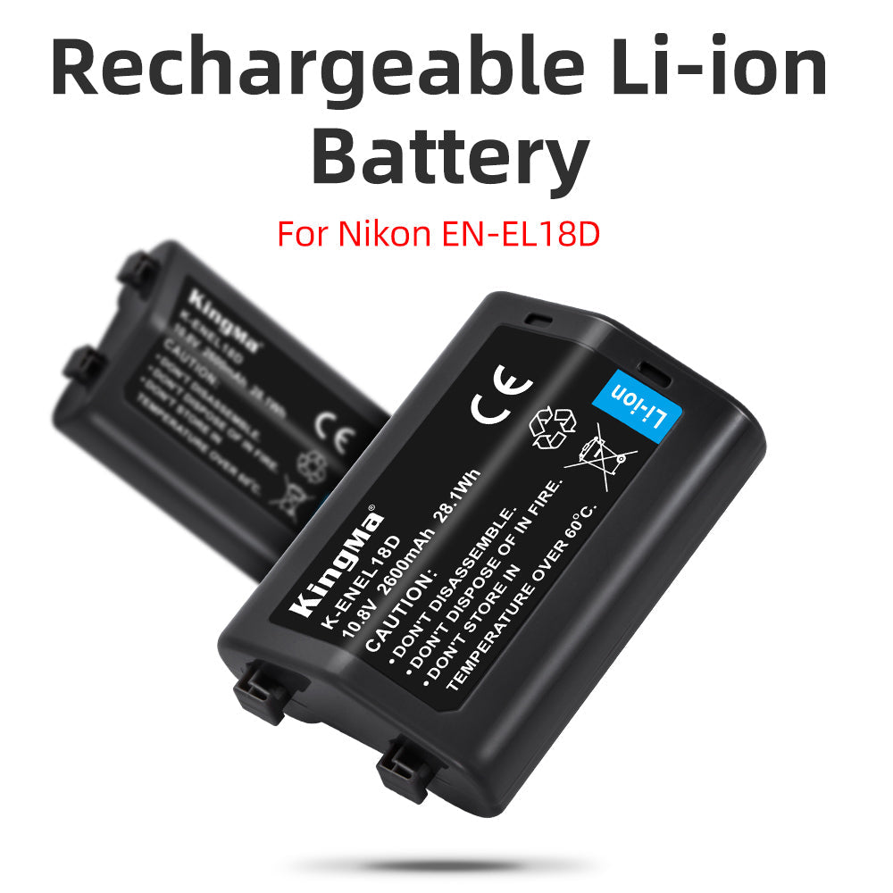 KingMa EN-EL18D Camera Battery for Nikon Z9 & D6 2600mAh - Image 2