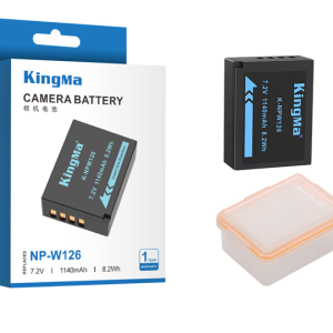 KingMa NP-W126 Camera Battery for Fujifilm 1140mAh with Case
