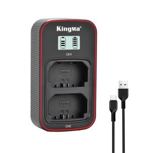 KingMa BM058-FZ100 NP-FZ100 LCD Dual USB-C Charger for Sony