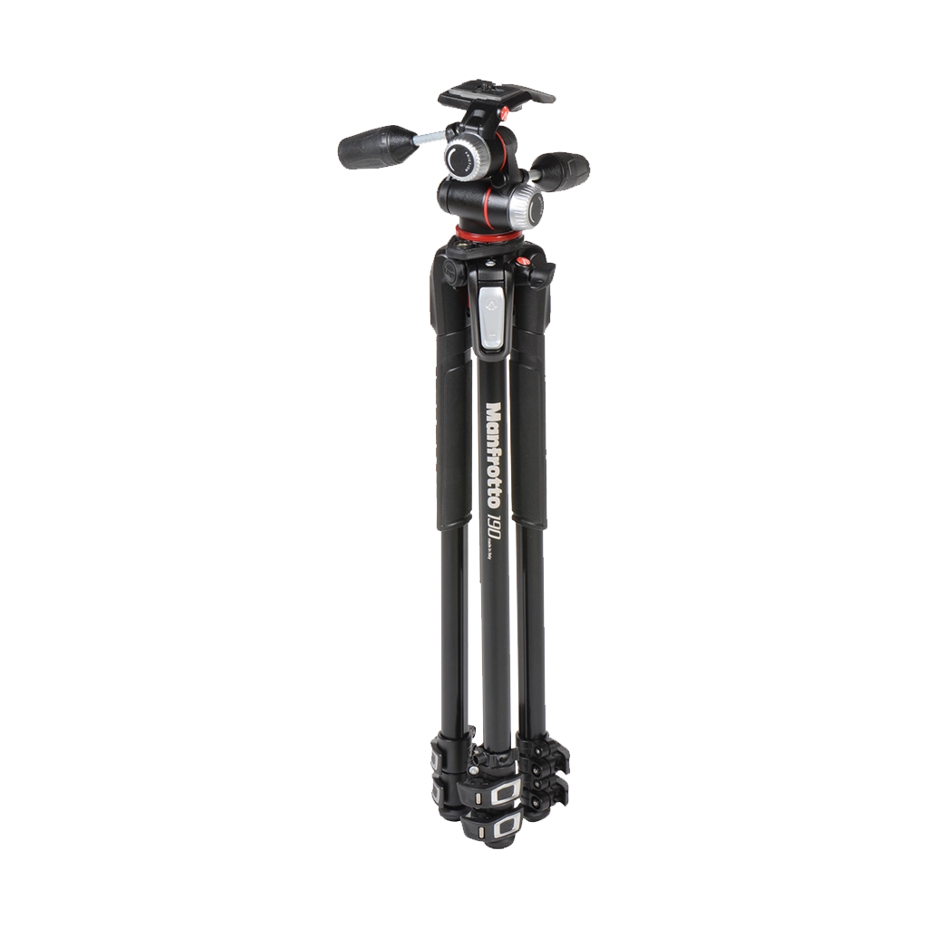 Manfrotto MK190XPRO3-3W 190 Aluminium 3-Section Tripod Kit with Xpro 3-Way Head - Image 2