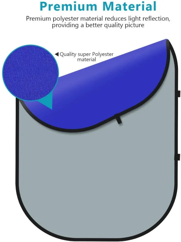 Neewer 150x200cm Blue & Grey Folding Collapsible Backdrop - Image 2