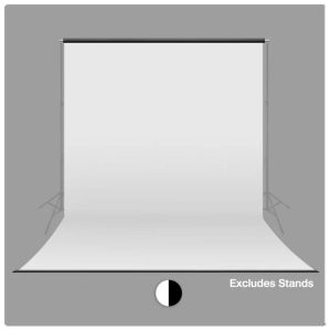 PVC 3.2x6m White Vinyl Backdrop with 50mm Aluminium Crossbar