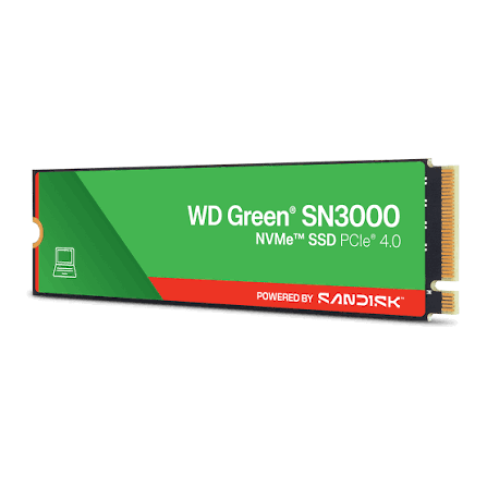 WD Green SN3000 500GB M.2 2280 PCIE 4.0 NVMe SSD