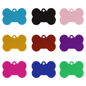 Creality - Anodized Aluminium Bone-Shaped Dog Tags - 18 Piece Pack