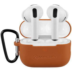 Amplify Note X 3 Series TWS Earphones - White Case + Orange Cover