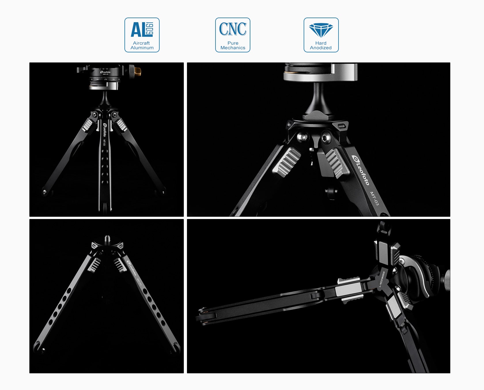 Leofoto MT-03 and LH-25 Mini Tripod Kit