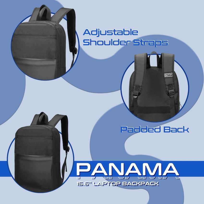 Amplify Panama 15.6" Laptop Backpack - Black - Image 3