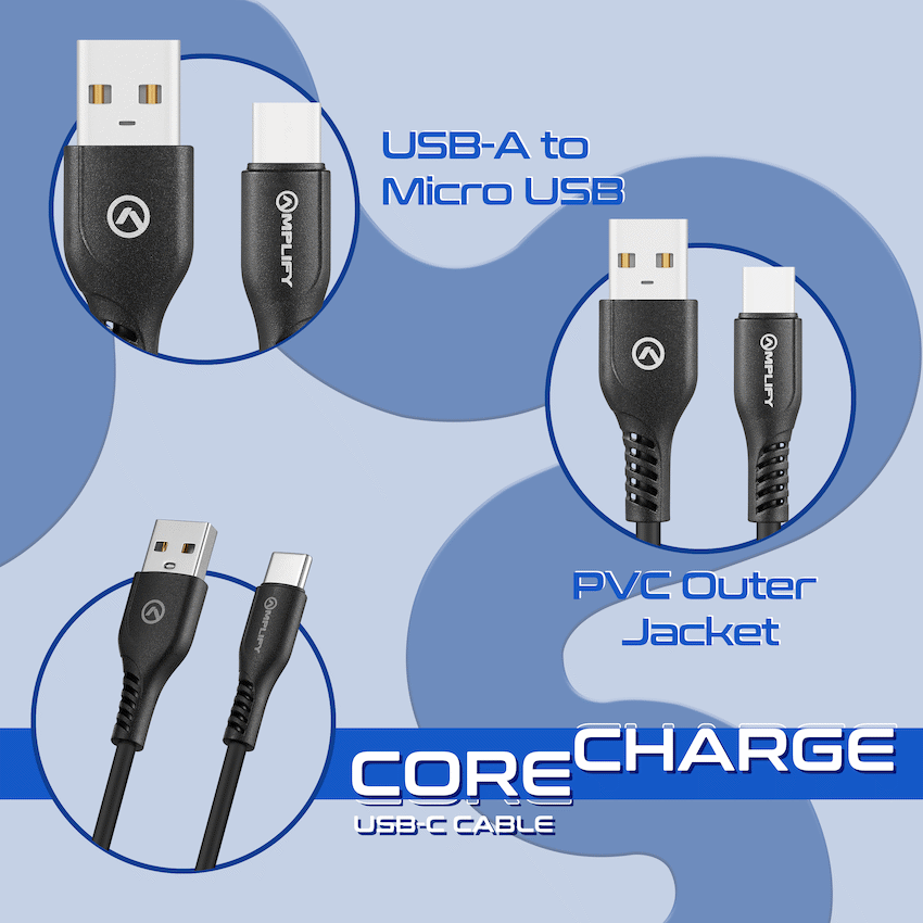 Amplify CoreCharge Series 1.2m USB-C Cable - Black - Image 4