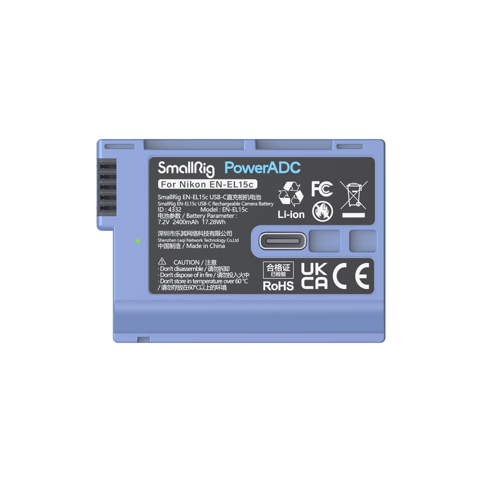 SmallRig EN-EL15c USB-C Rechargeable Camera Battery 4332