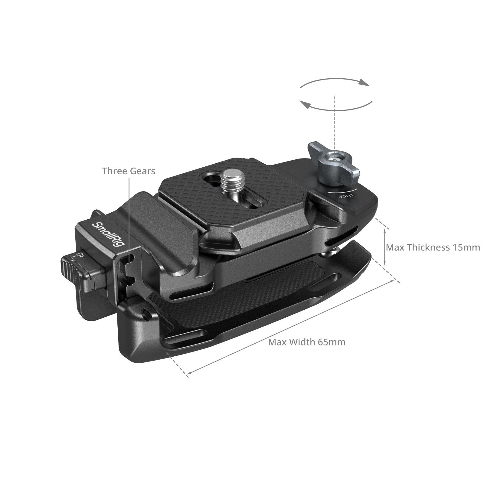 SmallRig Camera Clip with Quick Release Mount Plate Kit 5053