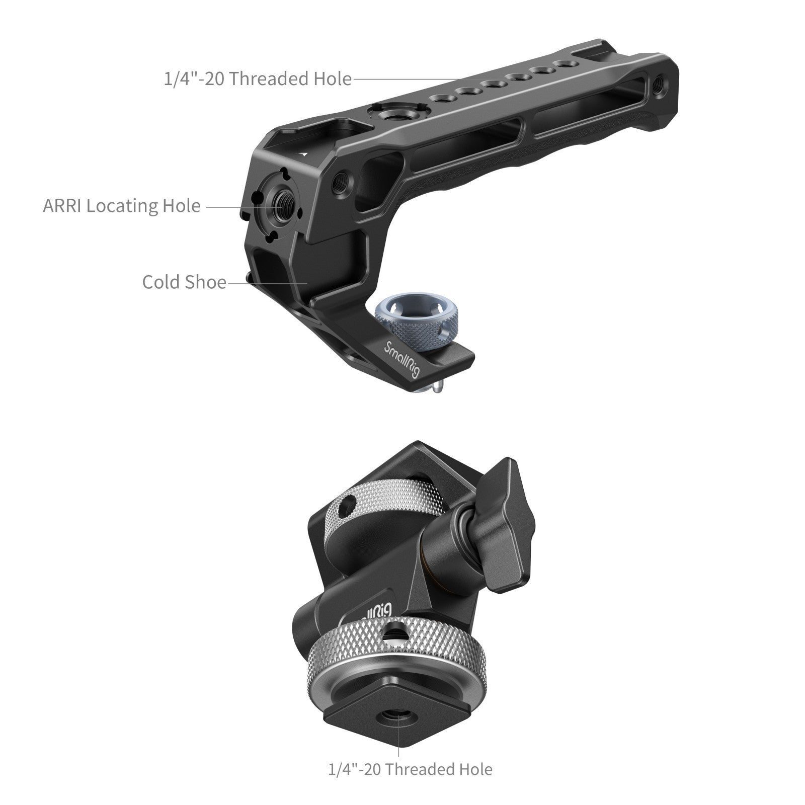 SmallRig Top Handle with Monitor Support Kit (Compatible with Cold Shoe) 5322