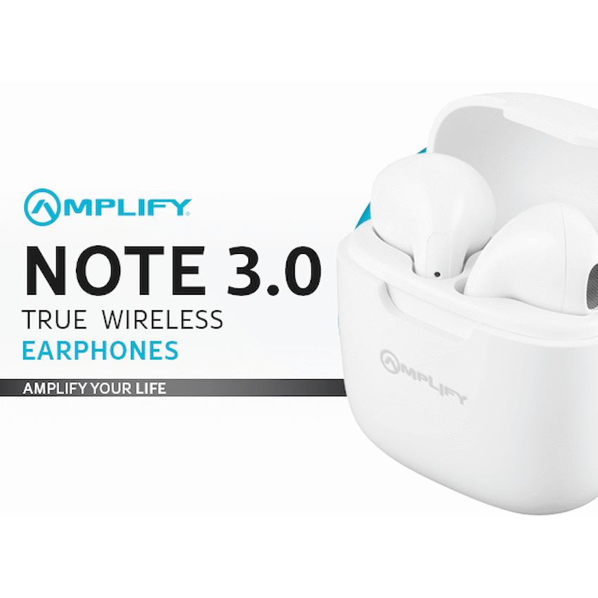 Amplify Note 3.0 Series TWS Earphones - White - Image 9