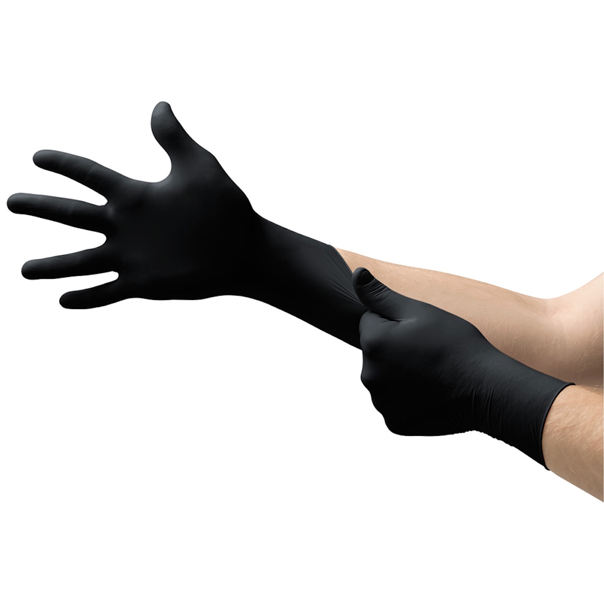 Ansell MICROFLEX MidKnight Touch Black Nitrile Gloves - 1 Case Size LARGE (1000)