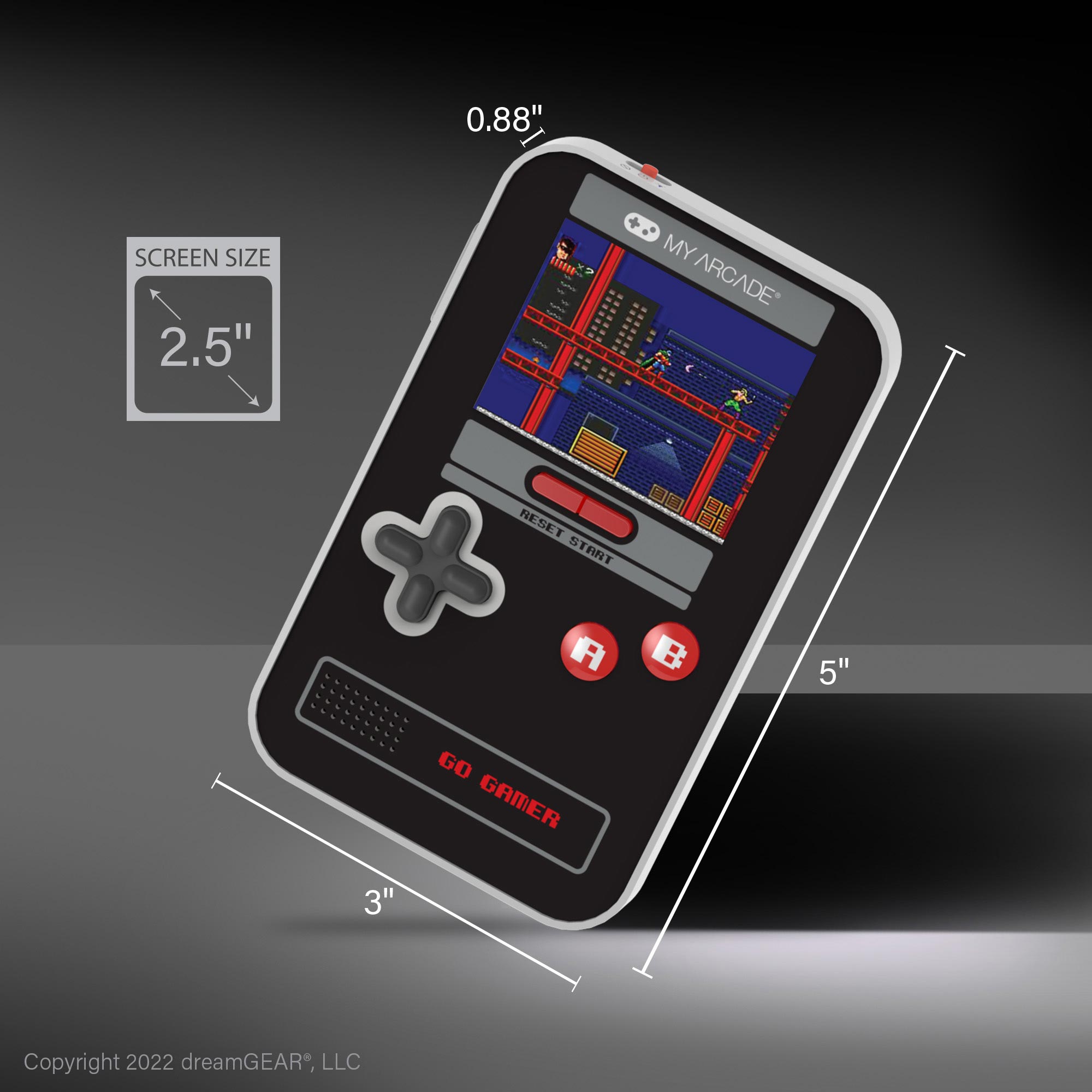 My Arcade Go Gamer Classic - Black, Grey & Red