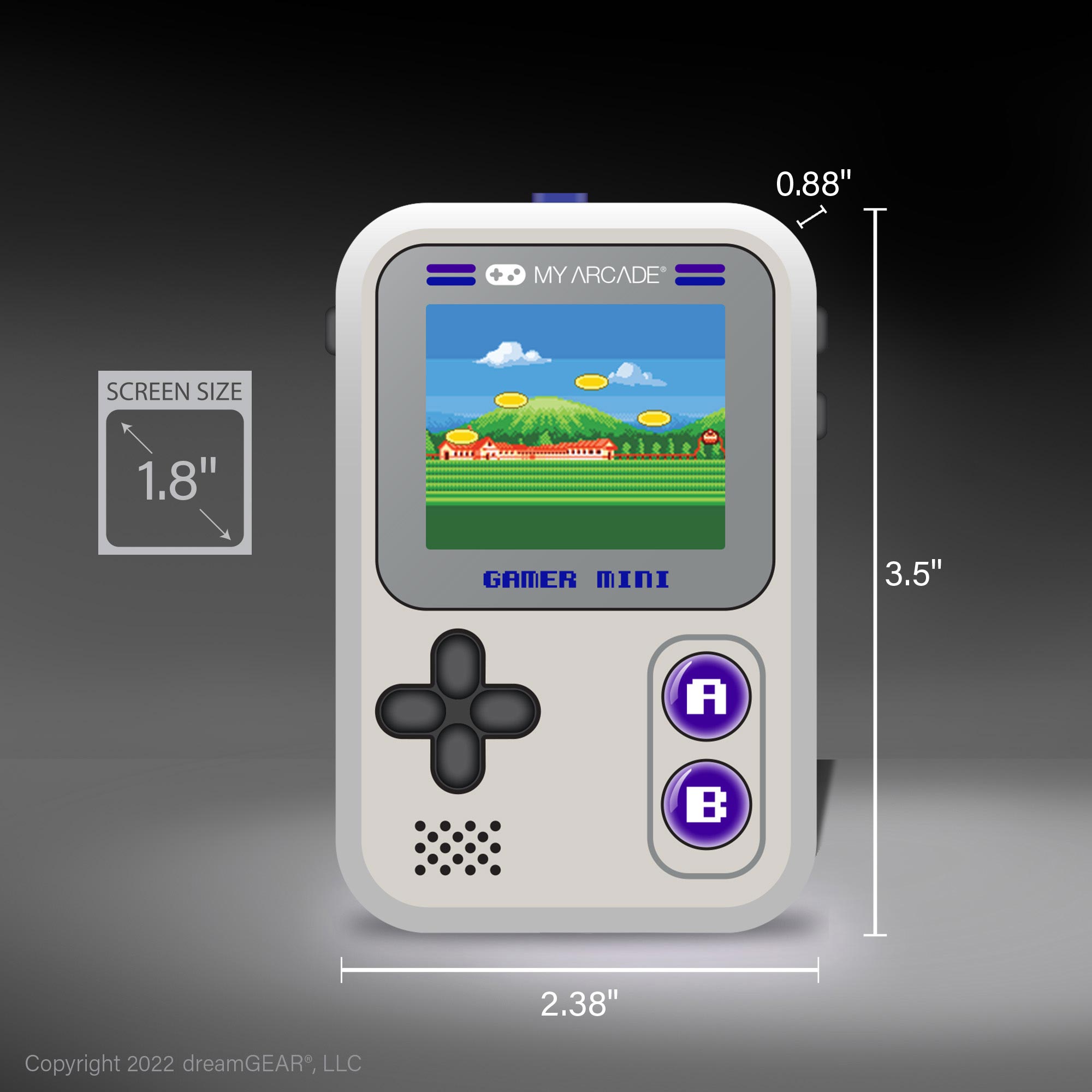 My Arcade Gamer Mini Classic - Grey & Purple
