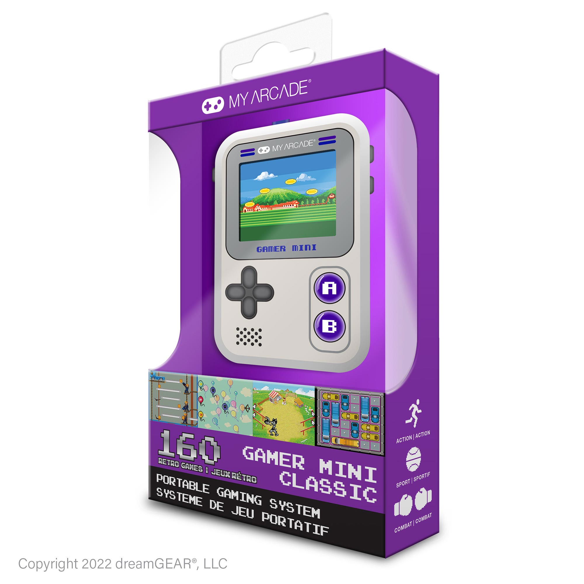 My Arcade Gamer Mini Classic - Grey & Purple