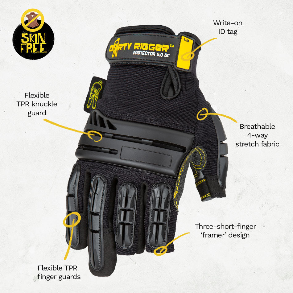 Dirty Rigger Protector Framer Glove – Short-Finger Rigger Glove