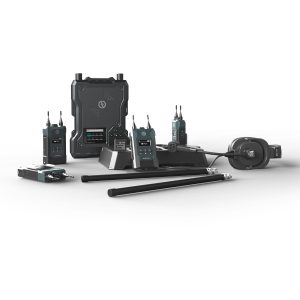 Hollyland Solidcom M1-4BP Full-Duplex Wireless Intercom Solution - Station with 4 Beltpacks and LEMO Headsets (1.9 GHz)