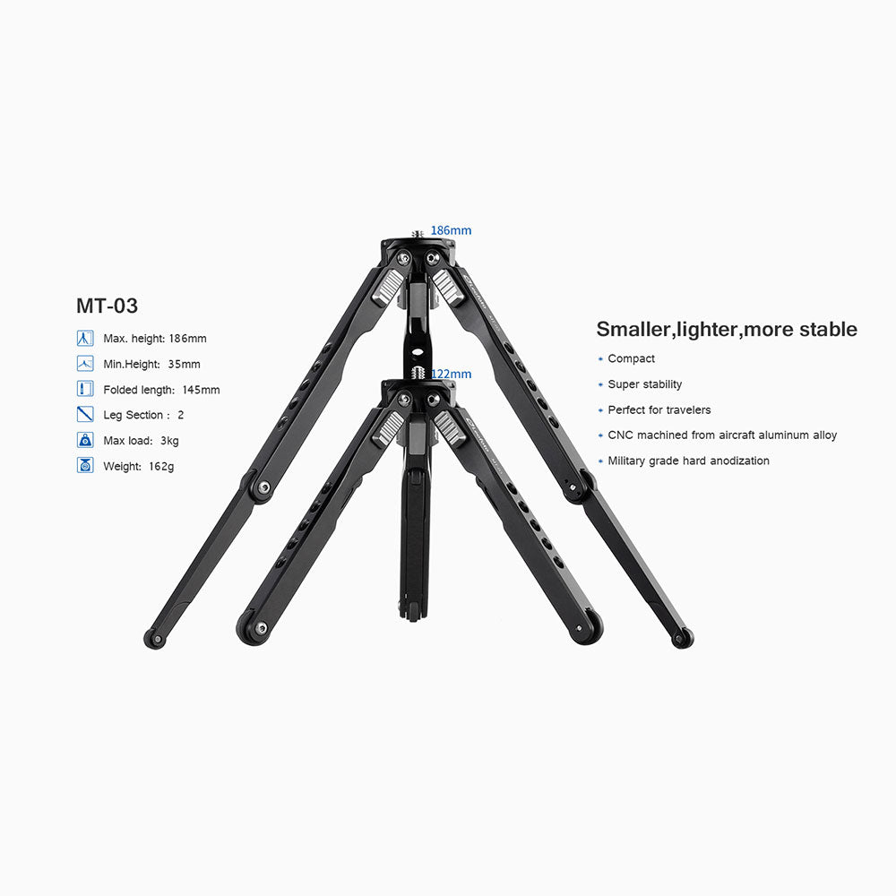 Leofoto MT-03 and LH-25 Mini Tripod Kit