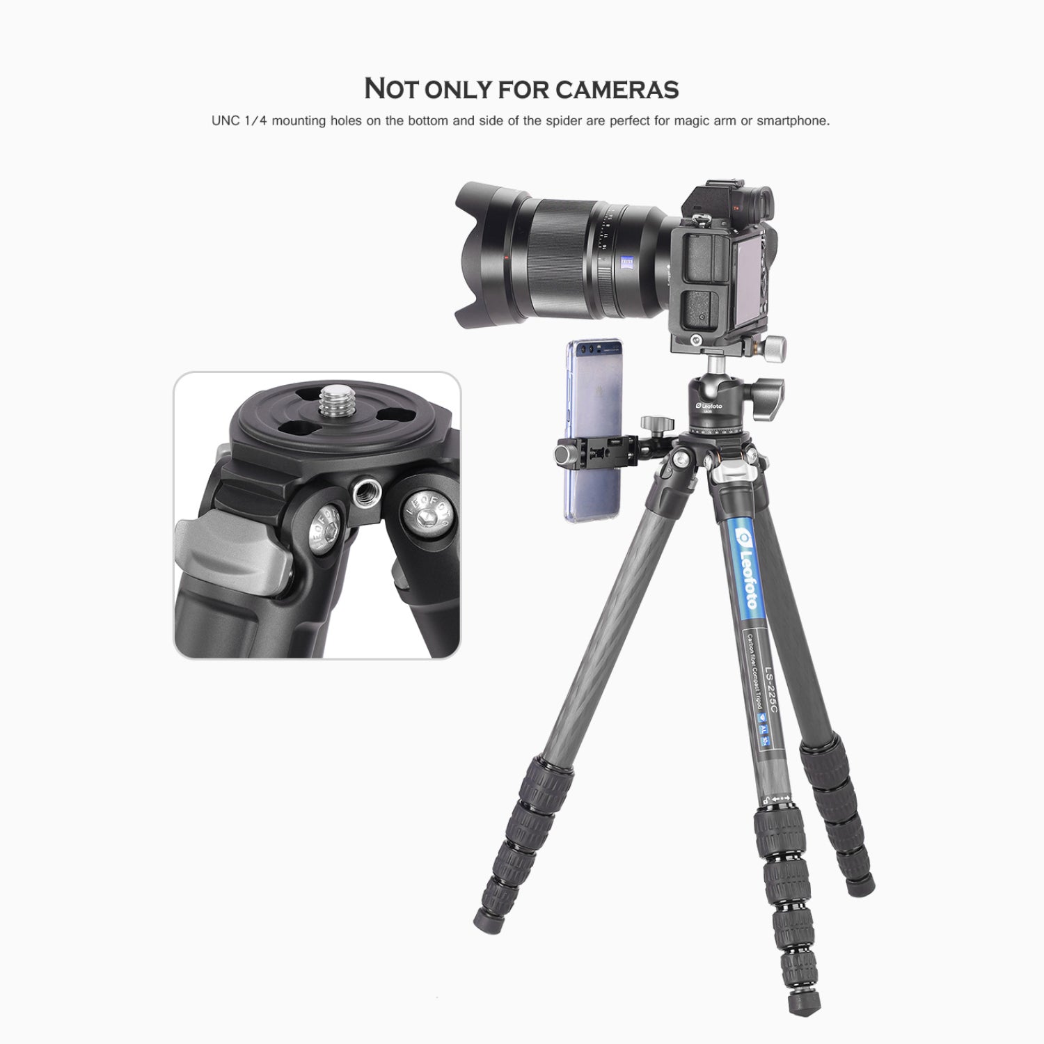 Leofoto Ranger LS-225C + LH-25 Carbon Fiber Tripod Kit