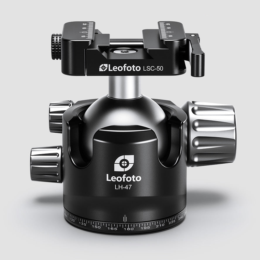 Leofoto LH-47SC Low Profile Ballhead with Dual Profile Picatinny/Arca Clamp