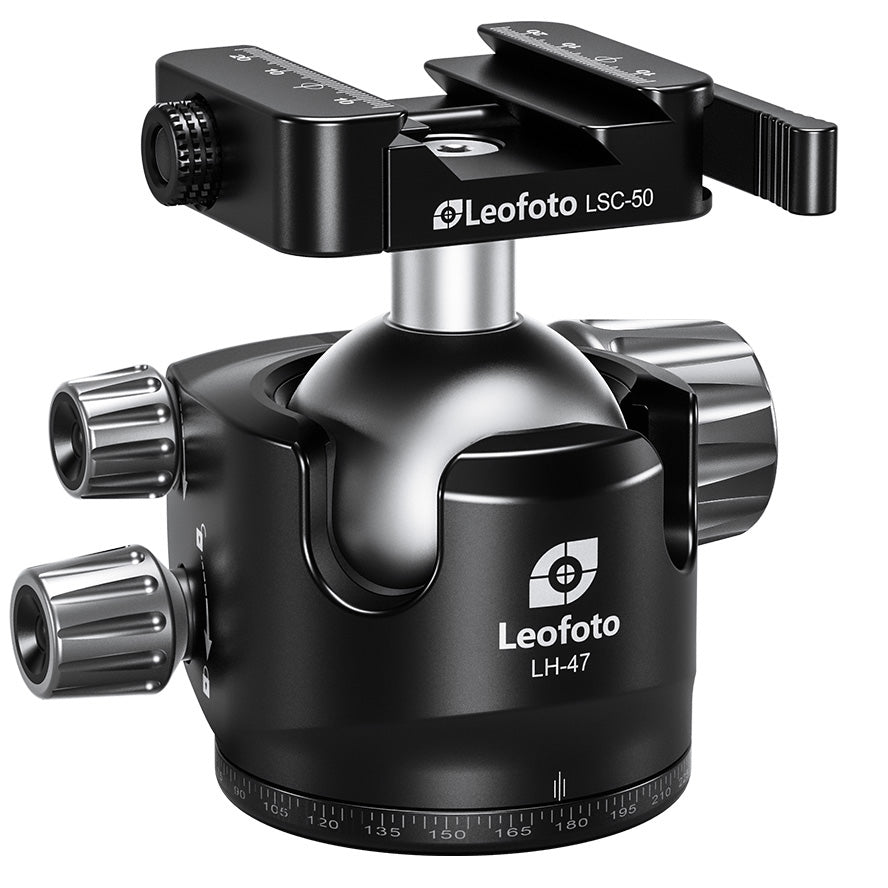 Leofoto LH-47SC Low Profile Ballhead with Dual Profile Picatinny/Arca Clamp